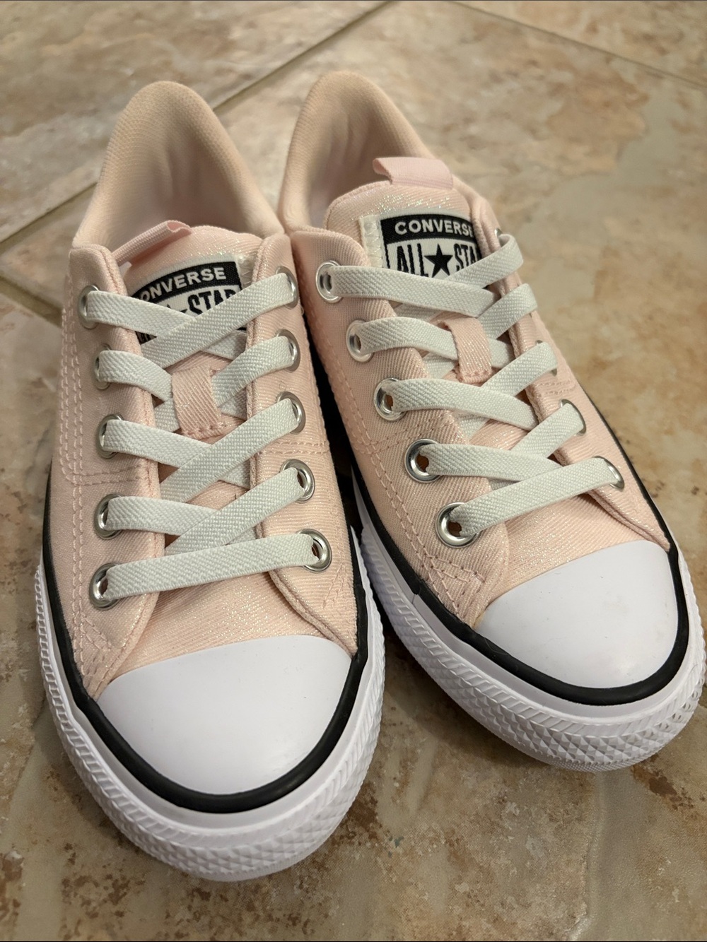 Converse Kids Light Pink Low Top Sneakers